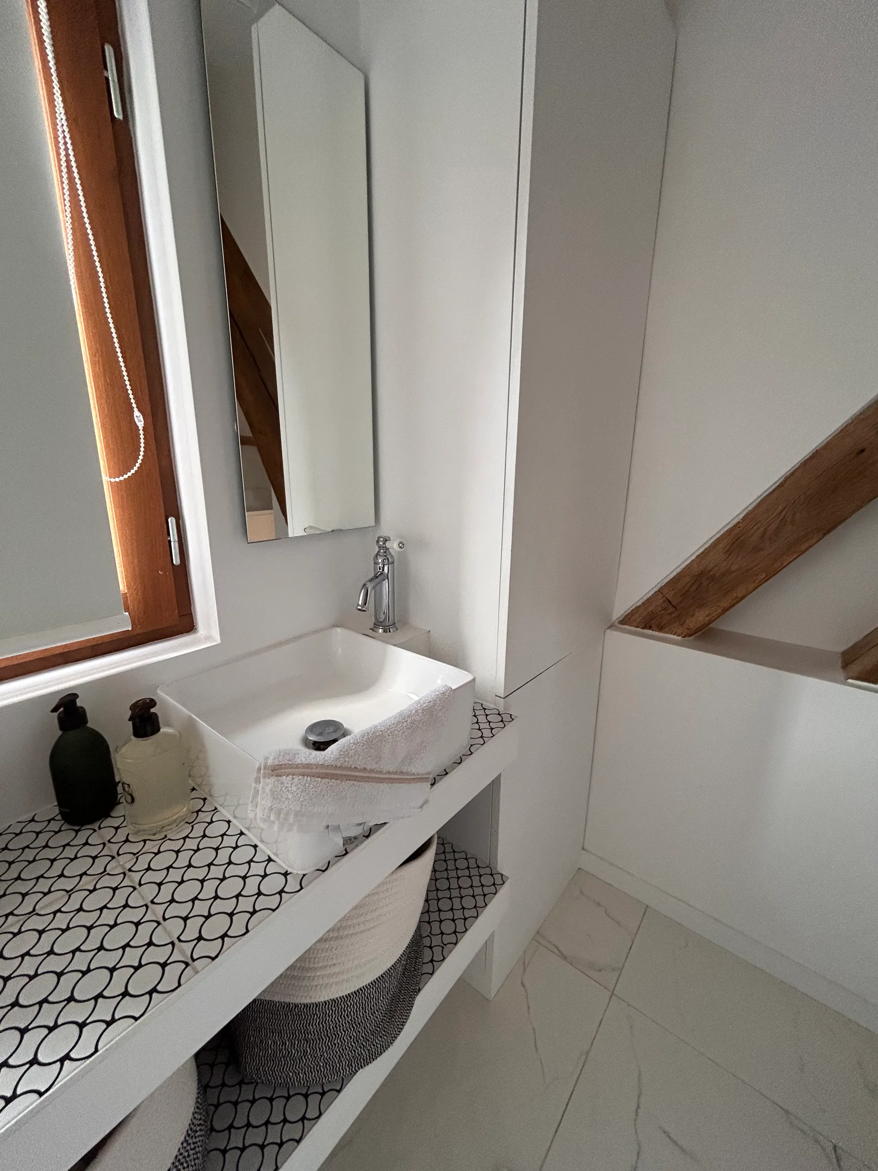 Lavabo dans les combles